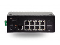 Коммутатор L2 Вектор, 8 портов 10/100/1000BaseT RJ45 с POE+, 2 порта 1GE SFP